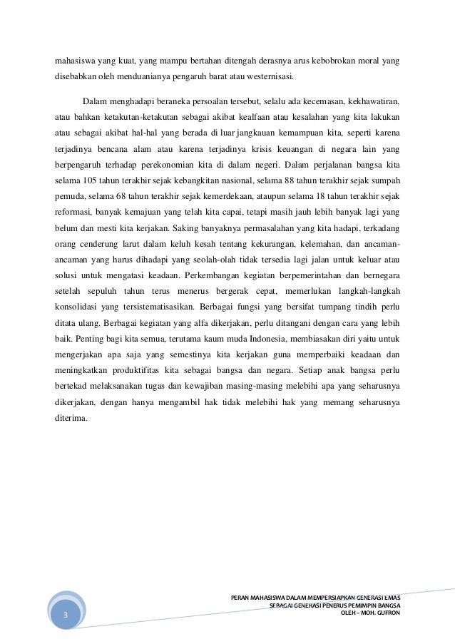 Contoh Essay Peran Mahasiswa Dalam Menghadapi Mea